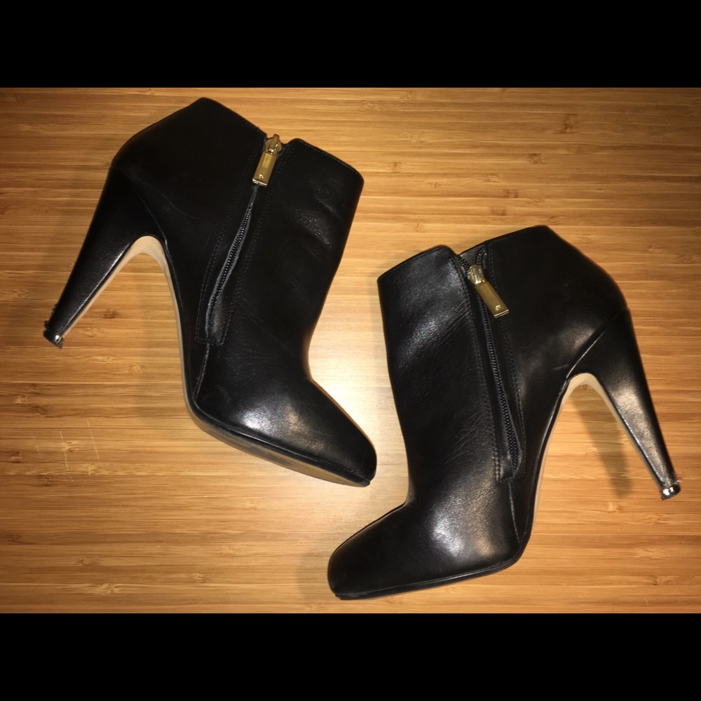 Black leather ankle booties from Banana Republic!